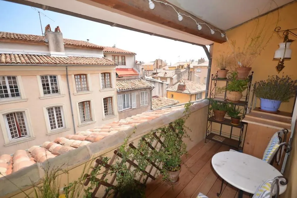 Le Dix Duplex Historical Center Balcony With View And Air Conditioning 普罗旺斯地区艾克斯